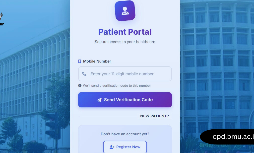 BMU Patient Outdoor website - opd.bmu.ac.bd
